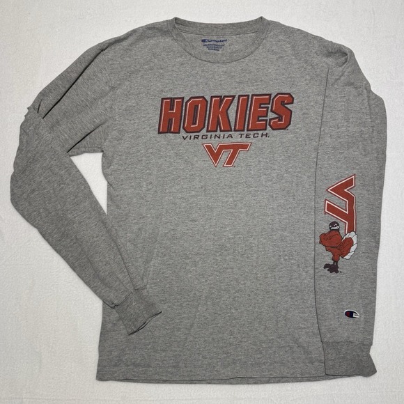 Champion Other - Virginia‎ Tech Hokies Champion Youth XL Long Sleeve Shirt Football VT Sleeve Art